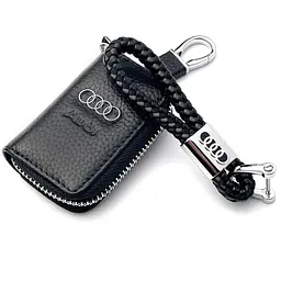 Автонабір №3 для Audi / брелок і чохол для автоключів з логотипом / тиснена шкіра