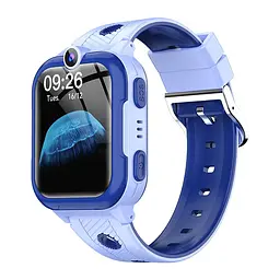 Дитячий смарт годинник Lemfo Y28 з GPS геолокацією, Wi-Fi, відеодзвінками, прослуховуванням, Nano-SIM, кнопкою SOS, голосовим чатом, камерою та вологозахистом IP67 Синій - мініатюра 3