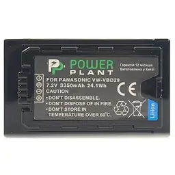 Акумулятор до фото/відео PowerPlant Panasonic VW-VBD29, 3350mAh (CB970070) - мініатюра 2