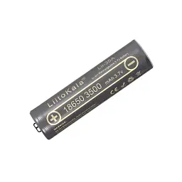 Акумулятор 18650 3500mah (3300-3500mah), Protected, 3.7V(2.75-4.2V), Black Liitokala (Lii-35A-PCB) - мініатюра 1