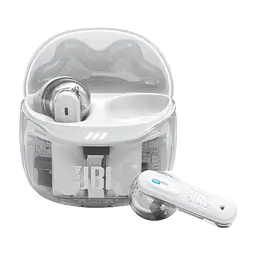 Навушники бездротові JBL Tune Flex 2 (JBLTFLEX2GWHT) стереогарнітура в кейсі прозора біла - мініатюра 4