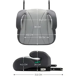 Автокрісло бустер Kinderkraft I-Boost I-Size Grey - мініатюра 2