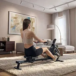 Гребний тренажер Hop-Sport HS-085R Bazel магнітний чорно-золотистий - мініатюра 13