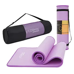 Килимок спортивний Cornix NBR 183 x 61 x 1 см для йоги та фітнесу XR-0093 Purple/Purple