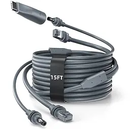 Кабель No Brand Hugener 2в1 Starlink Mini для заряджання DC/USB-C 15 м Сірий (2881818527) - мініатюра 2