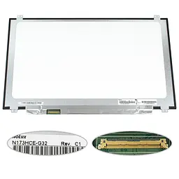 Матриця 17.3" N173HCE-G32 (1920*1080 40pin(eDP IPS (!!!) 120HZ колір 16.7M 99% sRGB) LED SLIM(вертикальні вушка) матова