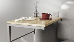 Столик Террі Ferrum-decor 650x440x330 Сірий метал ДСП Дуб Сонома 16 мм (FRD-104665) - мініатюра 4