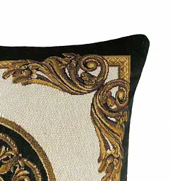Подушка декоративна Прованс Baroque-1, 45х45 см, білий із золотим (25622) - мініатюра 3