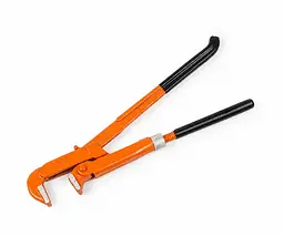 Ключ трубний Polax 90° 3/4" прогумовані рукоятки (44-006) - мініатюра 1