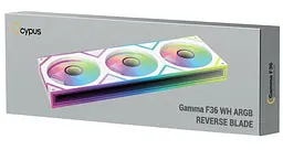 Вентилятор Ocypus Gamma F36 ARGB 360мм Reverse Blade White (GAMMA-F36-WH3AM001-GL) - мініатюра 8