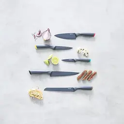 Tefal Набір ножів Fresh Kitchen, дерев'яна колода, 5шт, нержавіюча сталь, пластик, дерево, чорний - мініатюра 5