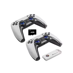 Ігрова консоль біла Data Frog X6 H133 Game Stick 64GB приставка гейм стік +39800 ігор - мініатюра 2