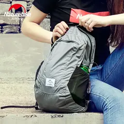 Рюкзак Naturehike Ultralight NH17A012-B компактний надлегкий 18 л чорний - мініатюра 7