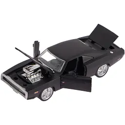 Машинка Rastar 1970 Dodge Charger R/T 1:36 Чорний - мініатюра 2