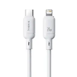 Кабель Baseus Silky Series Fast Charging Cable Type-C to iP 20W 1m білий