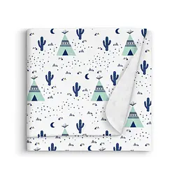 Пелюшки фланелеві Cosas Wigwam Cactus 80х100 см, бірюзові - мініатюра 2