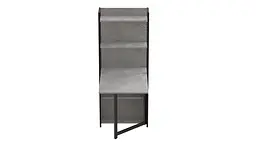 Стіл книжка з етажеркою Практик 2 Ferrum-decor 1555x640x990 Чорний метал ДСП Бетон 16 мм (FRD-104631) - мініатюра 2