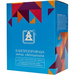 Світлодіодна гірлянда-нитка Devilon 5 м теплий білий IP44 (721152) - мініатюра 5
