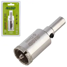Свердло корончате Alloid Building Tools алмазне по склу та кераміці 22 мм з центрувальним свердлом (GS-70022) - мініатюра 2