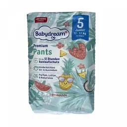 Дитячі підгузки-трусики Babydream Premium 5, (12-17 кг), 20 шт