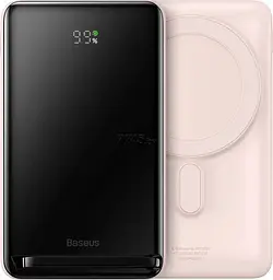 Зовнішній акумулятор Magsafe Baseus Magnetic Bracket Wireless 10000 mAh 20W PPCX000204 рожевий - мініатюра 2