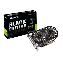 Відеокарта GeForce GTX 750 Ti 2GB Gigabyte WindForce Black Edition (GV-N75TWF2BK-2GI) Б/В