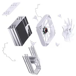 Кулер для процесора Jonsbo PISA A5 ARGB White (PISA A5 White) - мініатюра 8