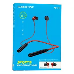 Блютуз Стерео Гарнітура Borofone BE56, 12h, 130 mAh Червоний - мініатюра 2