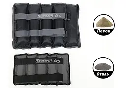 Обтяжувачі EasyFit 2 х 4 кг для ніг та рук з металом (EF-AWTМ-400) - мініатюра 4