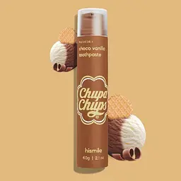 Зубная паста hismile Chupa Chups Choco Vanilla шоколадно-ванильный вкус, с фтором и ксилитом, для мягкого отбеливания 60 г - миниатюра 2