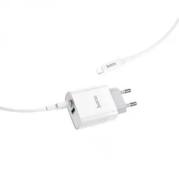 Мережевий зарядний пристрій Hoco C80A Rapido PD18W+QC3.0 charger set Type-C to Lightning - мініатюра 5