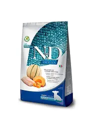 Фарміна дог сух N&D Grain Free OCEAN COD, PUMPKIN & CANTALOUPE MELON PUPPY MINI з тріскою та динею 800 g