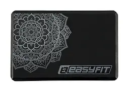Блок для йоги EasyFit EVA з чорним малюнком (EF-1819-BK) - мініатюра 2