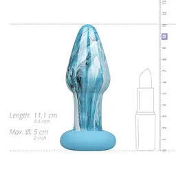 Скляна анальна пробка Gildo - Ocean Curl Glass Butt plug - мініатюра 6