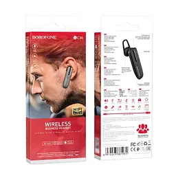 Bluetooth-гарнітура бездротова Borofone BC36 чорний - мініатюра 5
