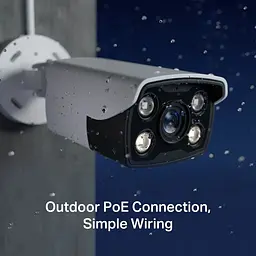 IP-камера TP-Link VIGI C340-2.8, PoE, 4Мп, 2.8мм, H265+, IP66, Bullet, кольорове нічне бачення, зовнішня - мініатюра 4