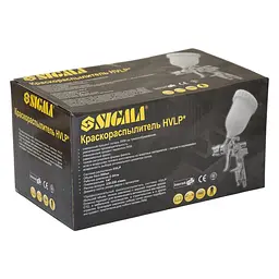 Фарборозпилювач хромований Sigma HVLP 1.3+1.8 мм з верхнім баком 600 мл (6812151) - мініатюра 8