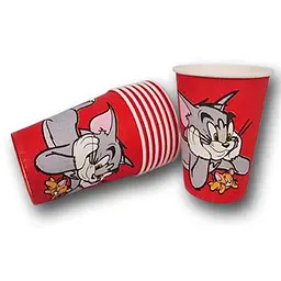 Паперовий одноразовий стакан з малюнком об'єм 250 мл "Tom and Jerry" Маестро 50 шт/уп. - мініатюра 3