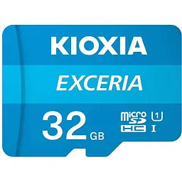 Карта пам'яті Kioxia microSDHC Exceria 32GB Class 10 UHS-I U1 V10 + SD Adapter (LMEX1L032GG2) [163982] - мініатюра 3