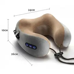 Масажна подушка для шиї U-shaped Massage pillow портативний масажер, вібромасажер для шиї - мініатюра 2