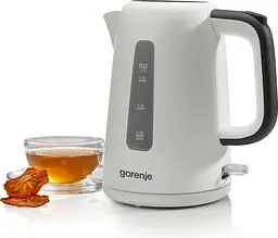Gorenje Електрочайник 1.7 л, Strix контроль, пластик, білий - мініатюра 7