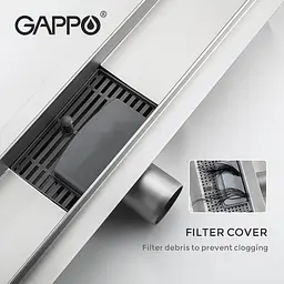Душовий канал Gappo G83007-3 70x300 мм нержавіюча сталь - мініатюра 4