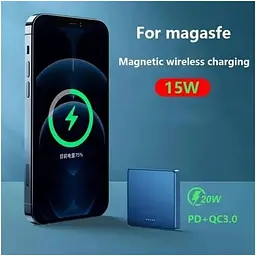 Магнітний акумулятор зовнішній Grand MagSafe wireless power bank JYD-PB14 5000mAh - мініатюра 5
