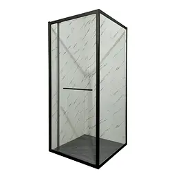 Душова кабіна без піддону Mixxus Premium Quadro SC01-90x90x195-Tr прозоре скло 6мм black MI8292, Чорний, прозорий, чорний