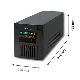 Джерело безперебійного живлення з модифікованою синусоїдою Qoltec QLT1500 900W 1500VA LED, AVR, RJ45, 2xSchuko, 2x12V 9Ah - мініатюра 5