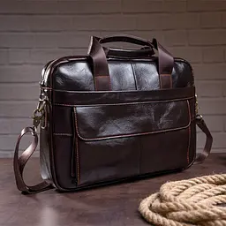 Сумка чоловіча під ноутбук 14750 Vintage коричнева - мініатюра 6