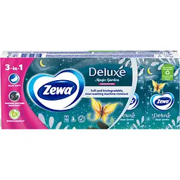 Набір носовичків Zewa Deluxe тришарові лімітована колекція 10 уп. по 10 шт. - мініатюра 2