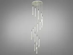 Люстра стельова LED Diasha 3003/18HR, 45W, хром, сучасний стиль для холу, коридору, вітальні - мініатюра 2