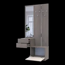 Передпокій Doros Сола 2+3 Канноло/Кашемір ДСП / дзеркало 105х40х215 (42005234) - мініатюра 3