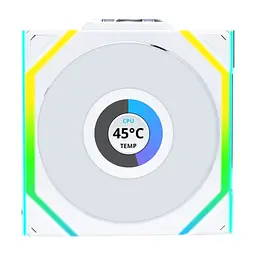 Кулер до корпусу Lian Li UNI Fan SL WIRELESS LCD 120-3, White (G99.12SLLCD1W3W.00) - мініатюра 4
